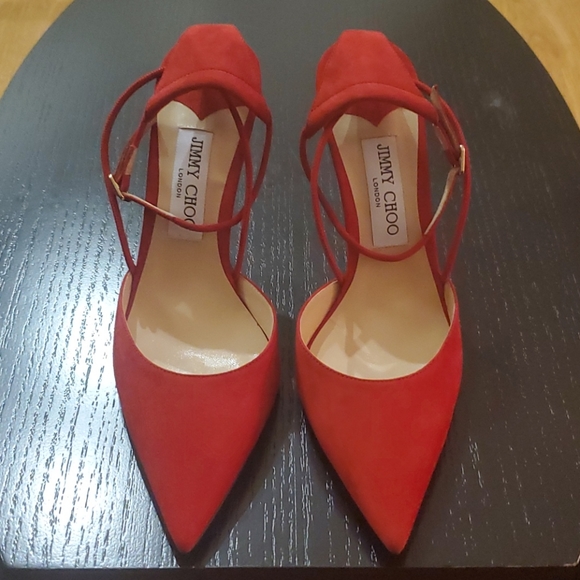Jimmy Choo Shoes - Red Jimmy Choo Leta 100